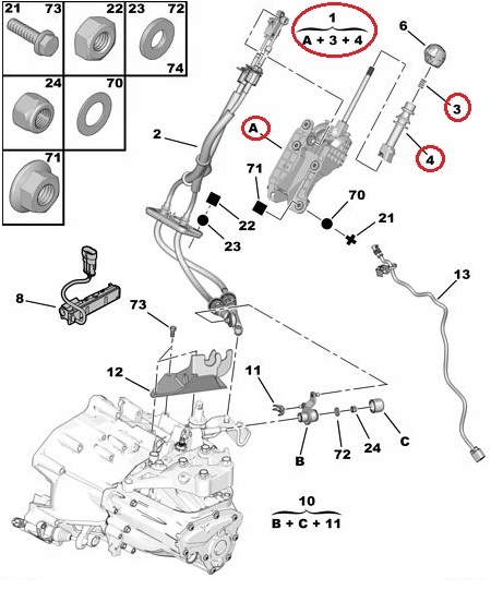 фото №14, Домкрат перемикання передач citroen jumper iii peugeot boxer iii1635691980