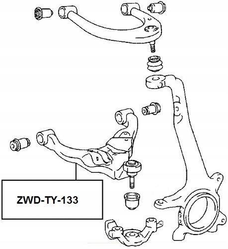 фото №2, Важіль перед toyota 4-runner 02-09,/dolny лівий/
