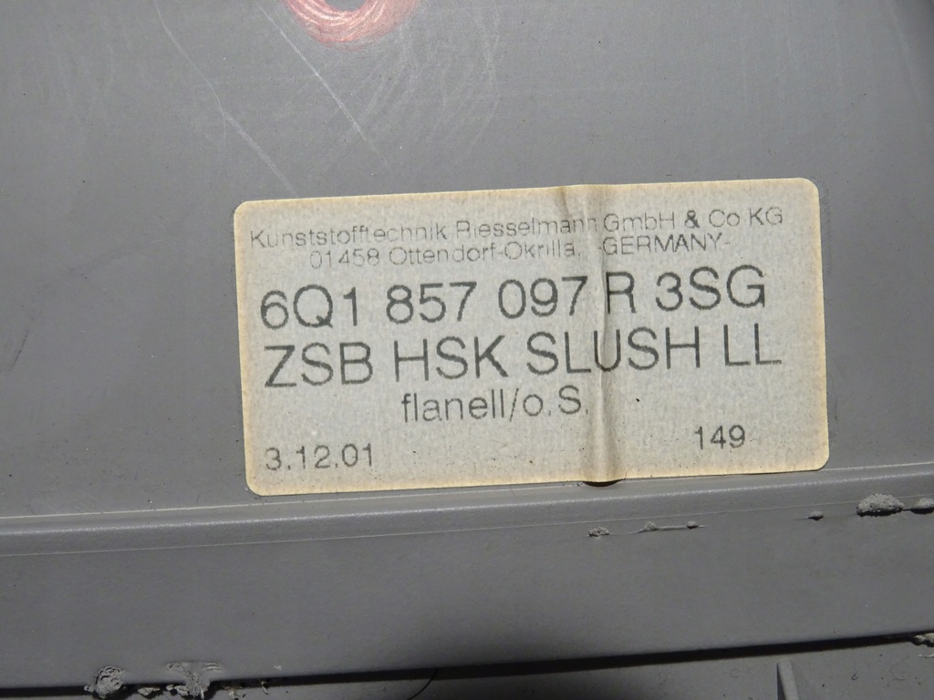 фото №8, Бардачок пасажира правий vw polo iv 4 6q0 2001-2005 6q1857101e 6q1857097r