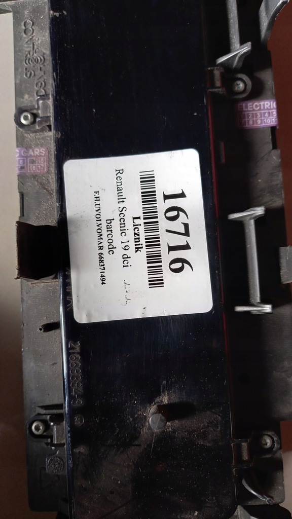 фото №1, Лічильник renault scenic 1,9dci 03r