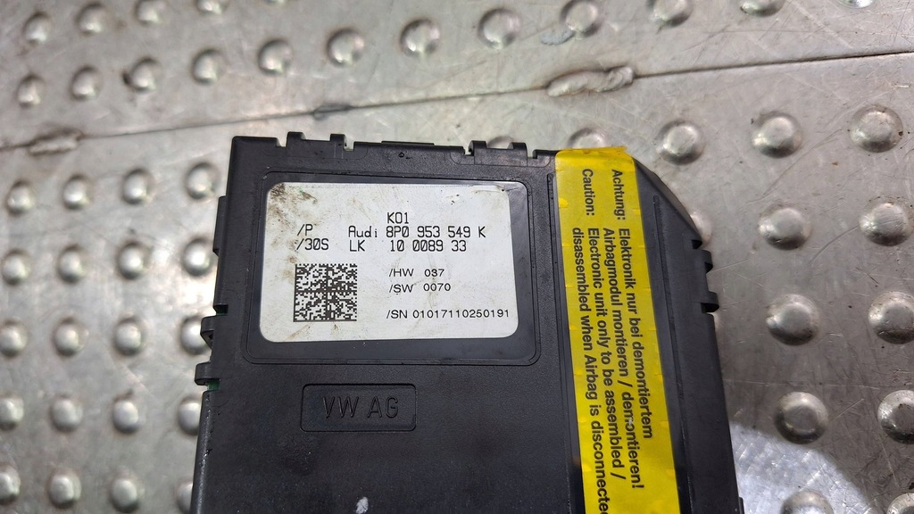 фото №6, Датчик датчик kąta поворота 8p0953549k audi a3 8p lift 8p0953549k