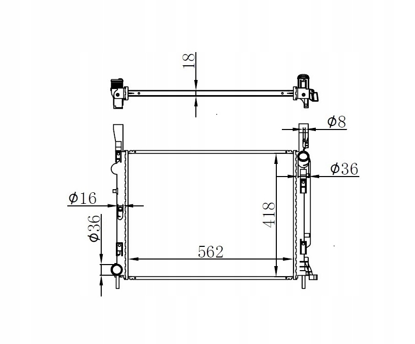 фото №1, Радиатор wody renault kangoo 08- 8200418329