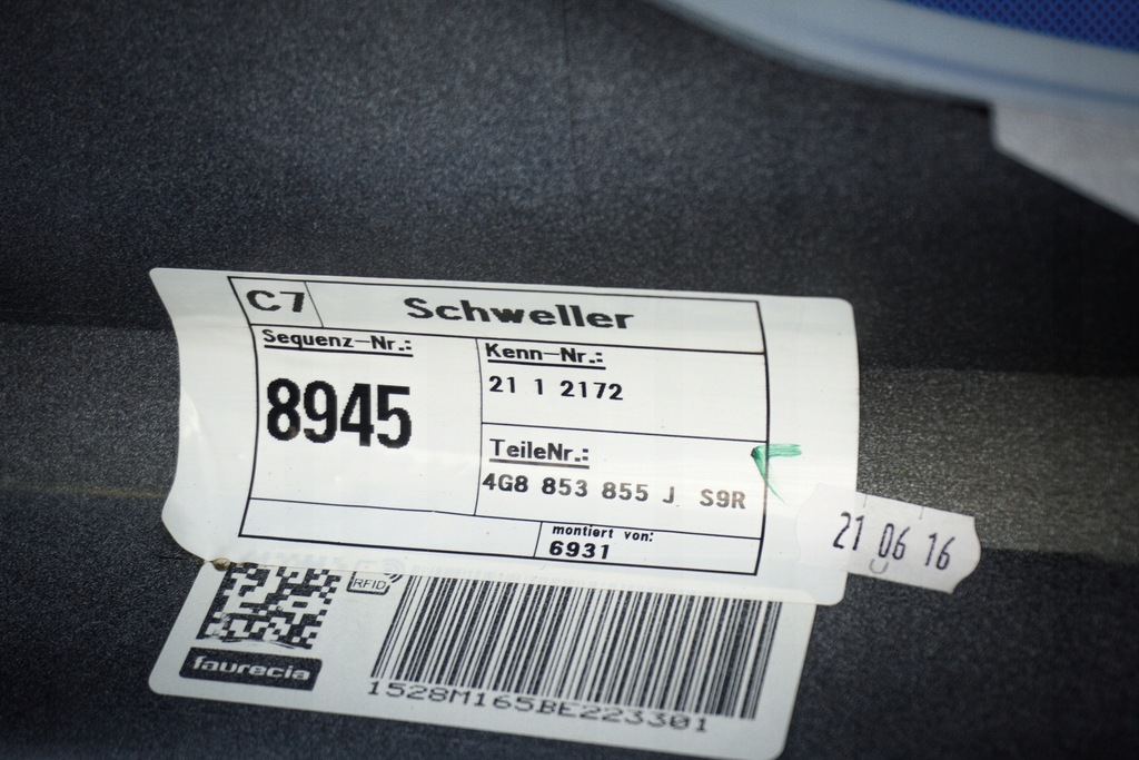 фото №12, Накладка порог audi a7 4g8 lift 4g8853855j ls9r