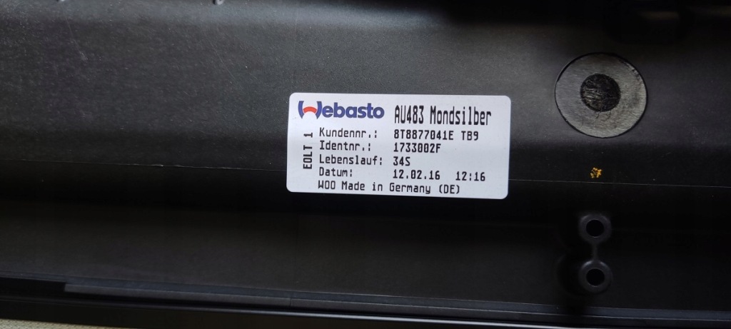 фото №7, Audi a5 люк kompletny 8t8877041e