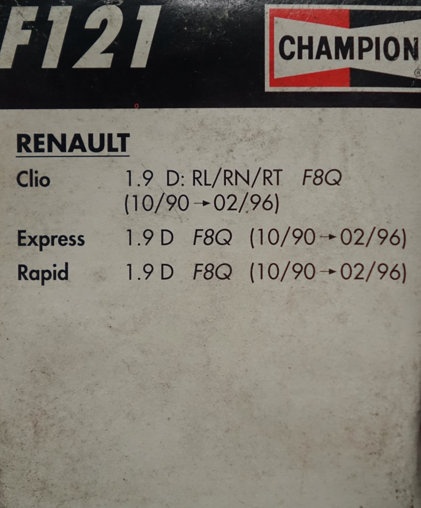 Фільтр оливи renault clio express rapid 1.9d Ціна