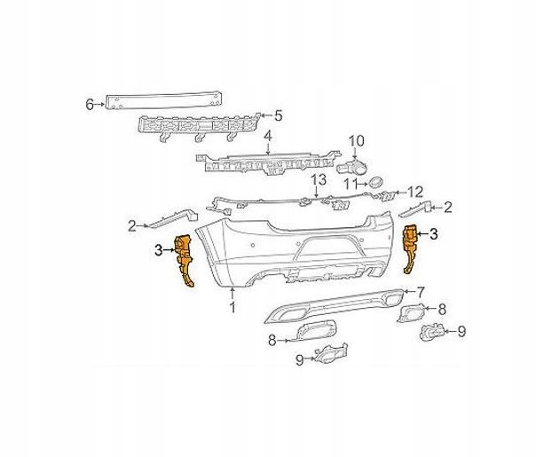 фото №13, Кронштейн бампера do dodge charger 2015-2023 68231348ad правая