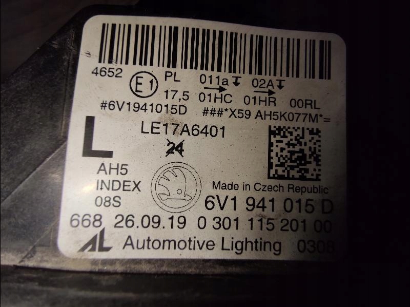 Фара передняя перед skoda fabia 3 рестайлинг  led 6v1 в Украине