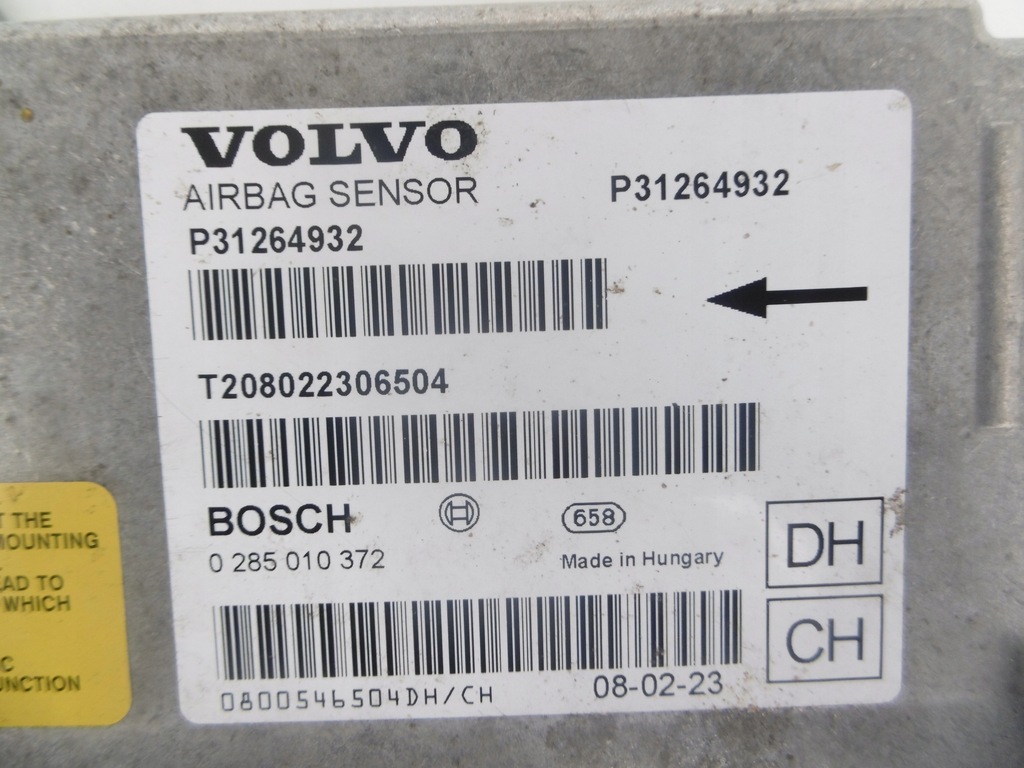 фото №10, Модуль датчик подушка безпеки подушок v70 iii s80 ii xc70