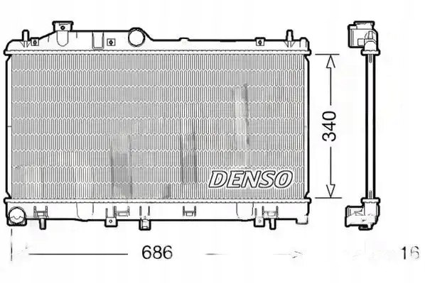 Купить Радиатор воды drm36007 denso subaru forester