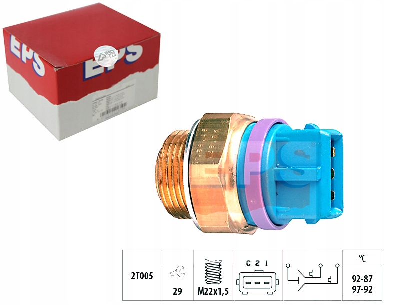 фото №1, Eps 1.850.629 перемикач термічний, вентилятор радіатора