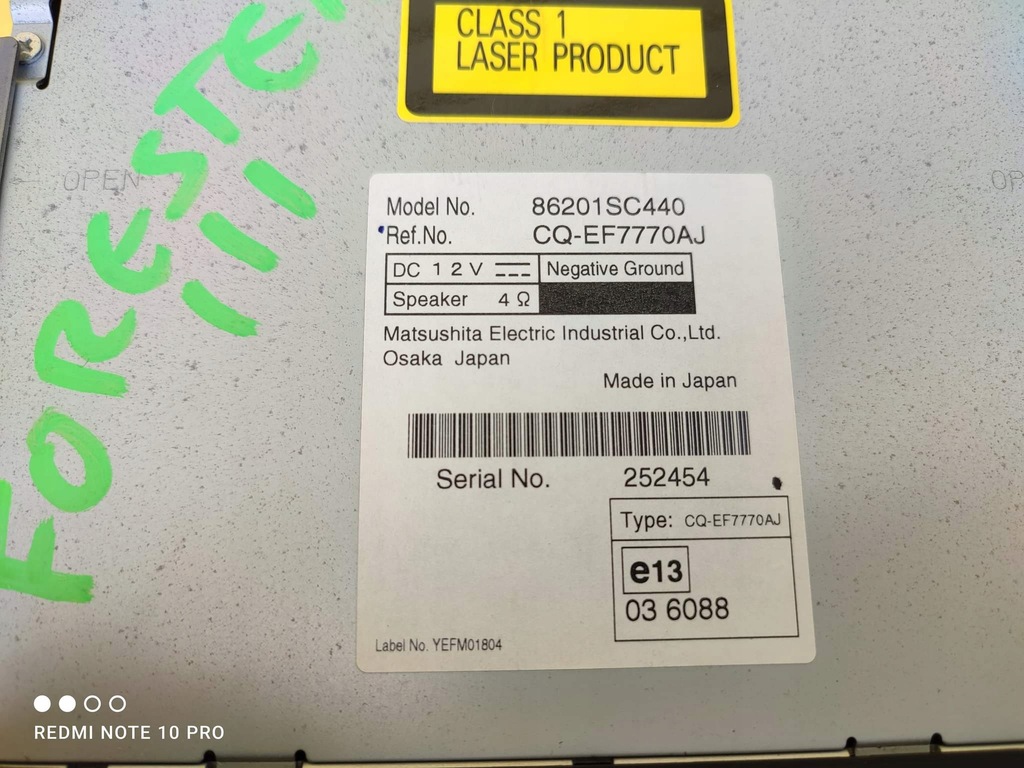 фото №3, Subaru forester iii радио cd