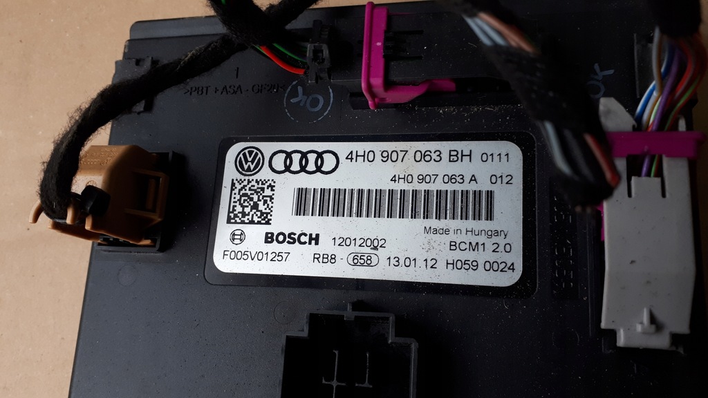 фото №6, Модуль комфорта audi оригинальный номер 4h0907063bh