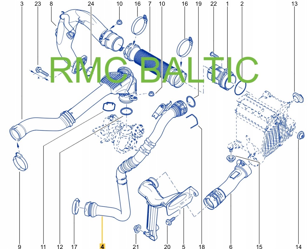 фото №14, Шланг воздуха renault kangoo ii mercedes citan nissan kubistar 1.5 dci