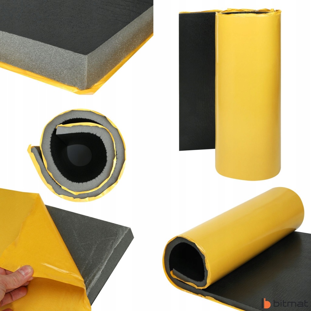 Пена мат шумоизоляционная акустическая с klejem 4cm gruba губка pochłaniająca Недорого