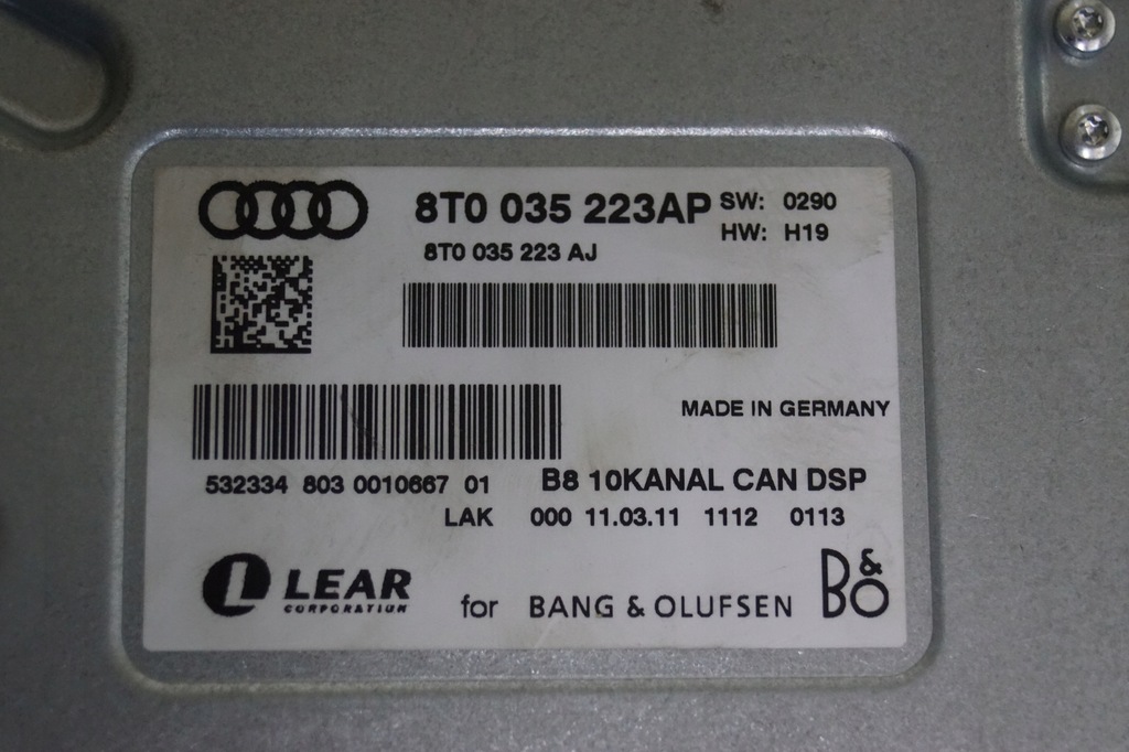 фото №7, Усилитель audi a4 b8 a5 8t 8t0035223ap