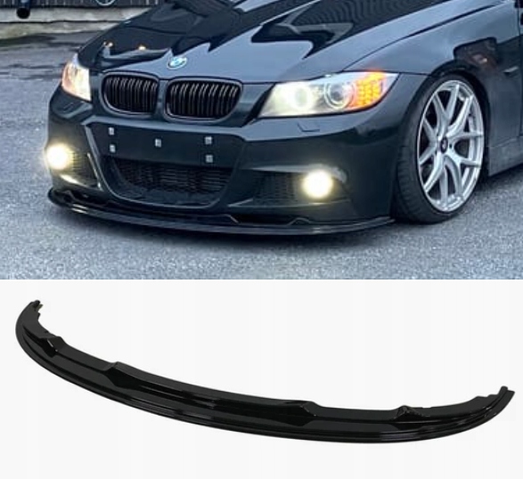 фото №12, Накладка бампера mp чёрный блеск сплиттер bmw e90 e91 2009-2012 m набор