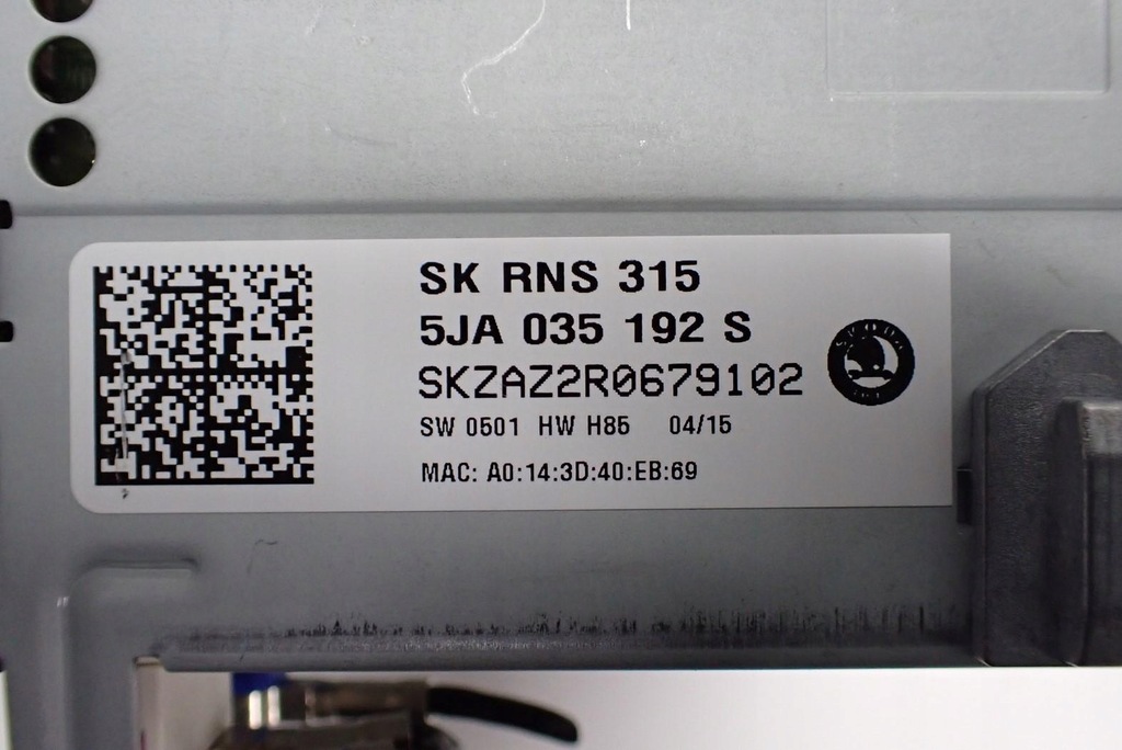 фото №9, Радіо навігація navi заводська europa 5ja035192s rns 315 skoda rapid 15r