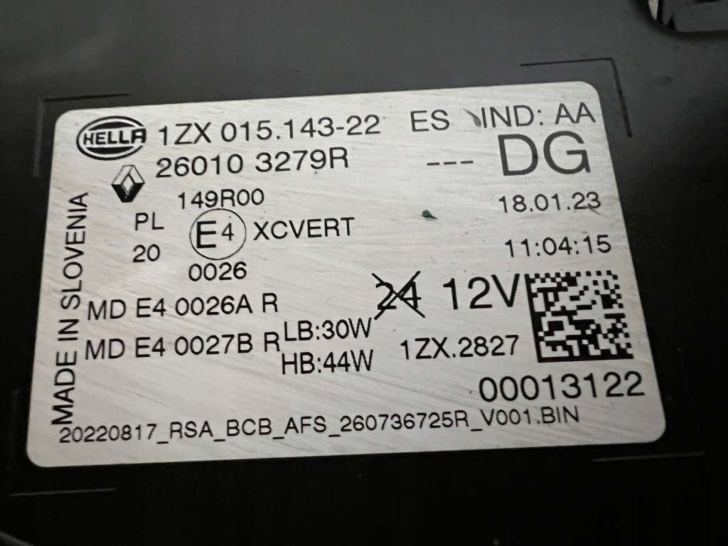 Renault megane 5 v e-tech full led фара ліва правий фара лівий правий Оригінал