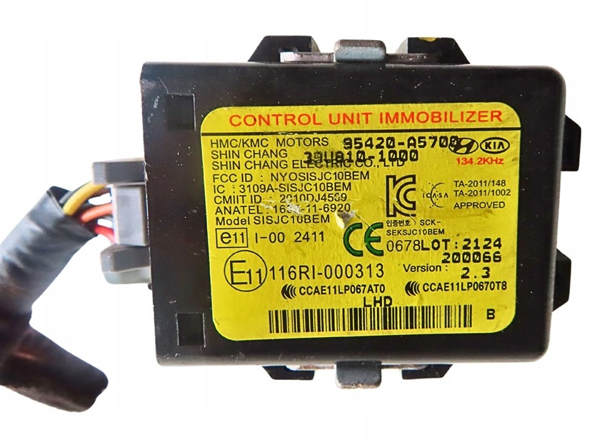 фото №1, Модуль иммобилайзер hyundai i30 ii 2011-2017 rok 95420-a5700