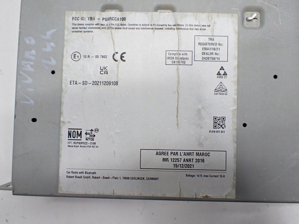 фото №13, Навигация navi радио заводская оригинал 9831665880 opel vivaro c iii 24r