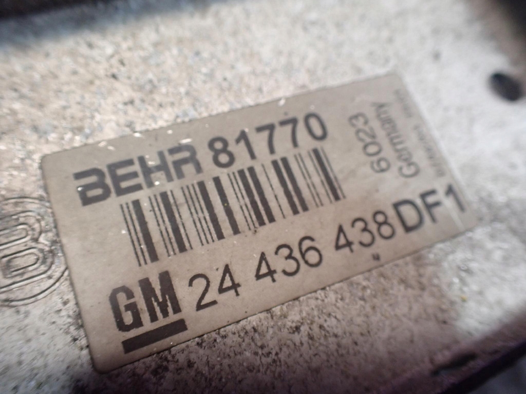 фото №5, Opel zafira a i 99-03 2.0 d радиатор интеркулер 24436438 24436438df1