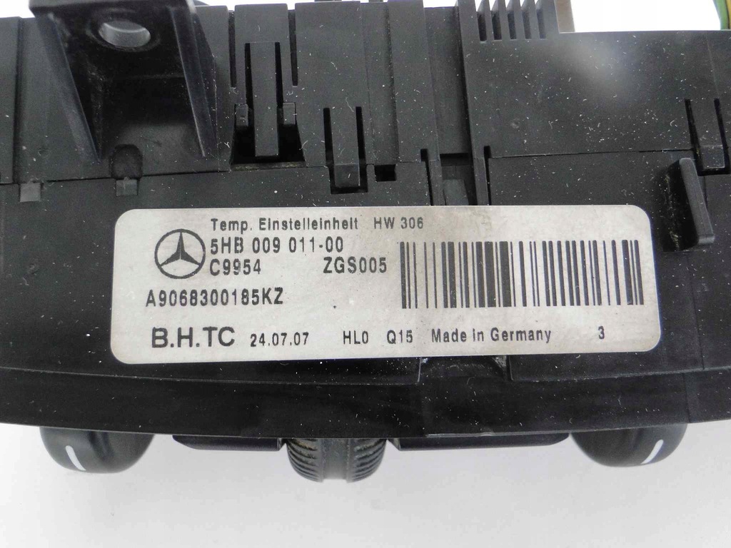 фото №9, Mercedes sprinter w906 906 панель експлуатації обдув