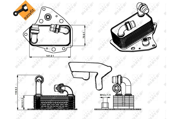 фото №13, Nrf радіатор оливи lancia delta 09/2008 31344