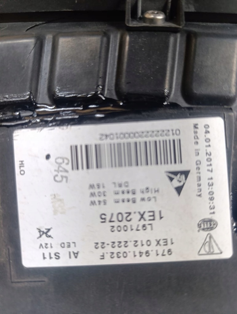 фото №9, Porsche panamera 971 4s kompletny перед капот бампер крила лампи m7r