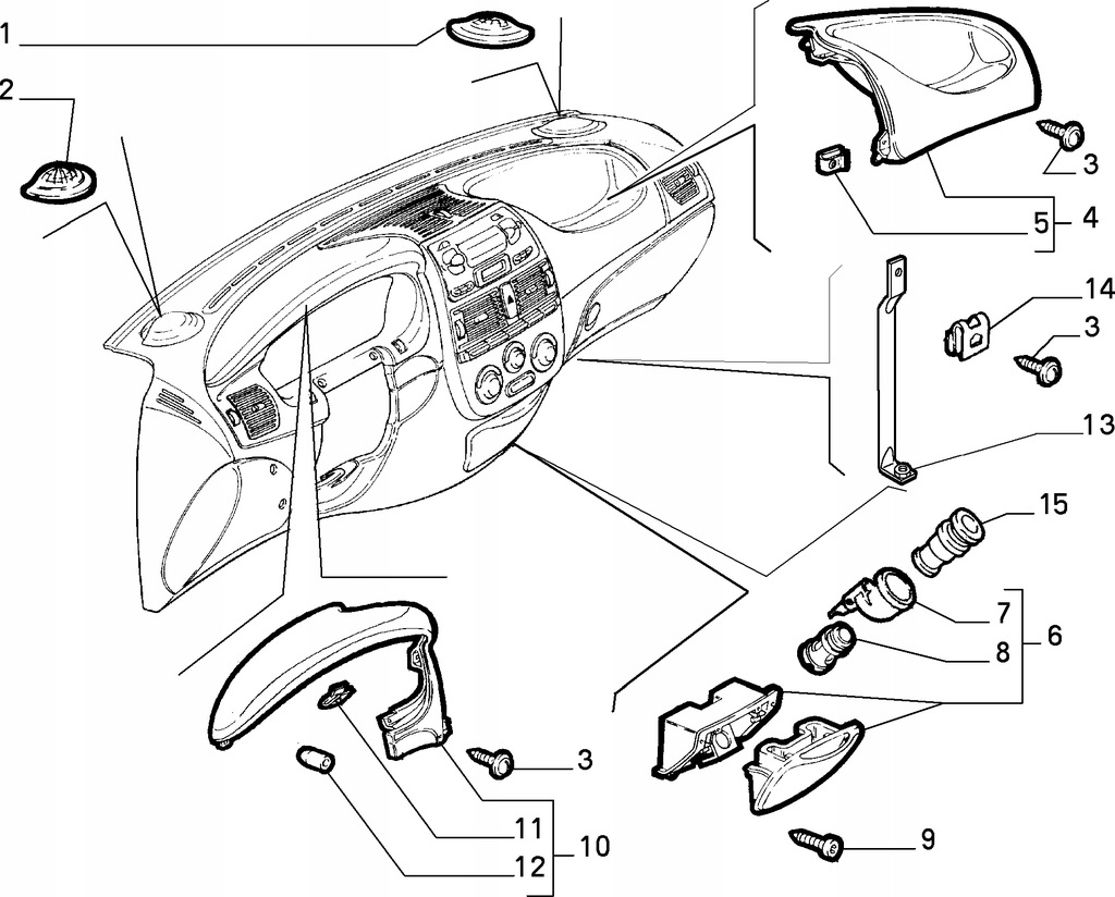 фото №5, Пепельница fiat bravo 1995-1998r 715735633