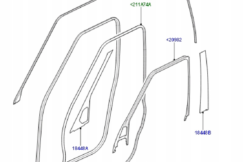 фото №10, Land rover discovery iv l319 прокладка двері передніх nowa оригінальна lr0
