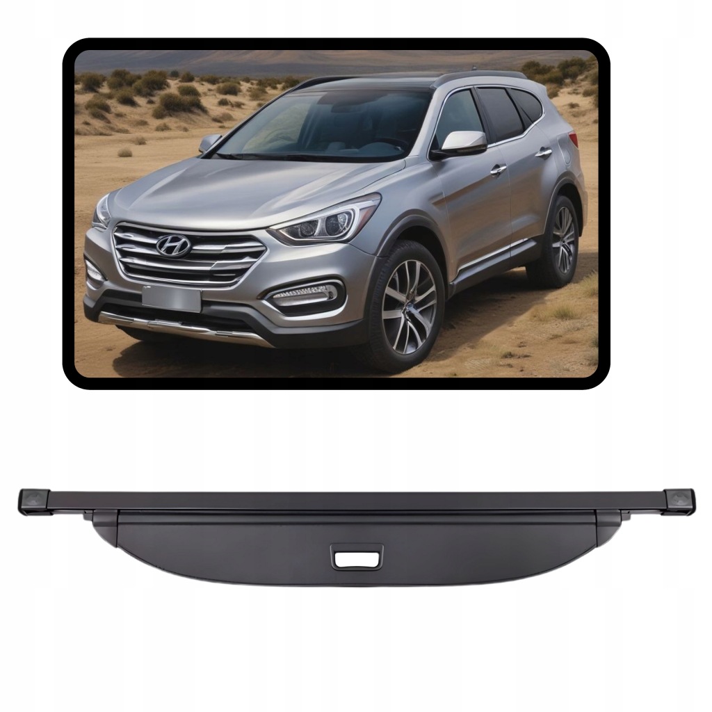 фото №1, Шторка багажника задняя hyundai santa fe iii dm 2012-2018 czarna nowa