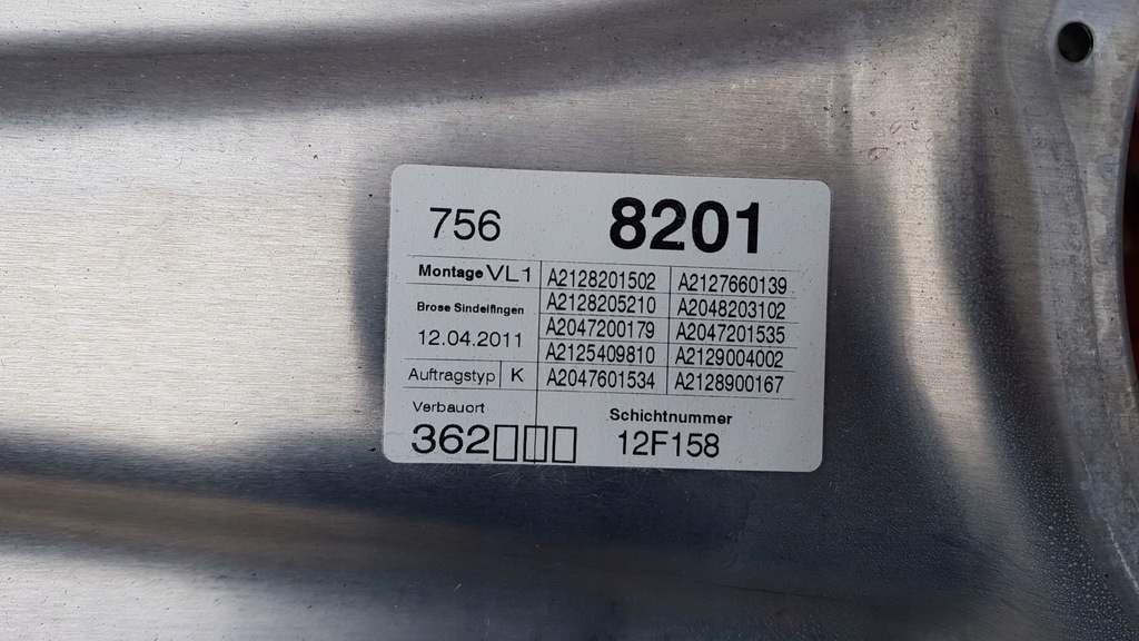 фото №11, Mercedes w212 підйомник скло лівий перед моторчик