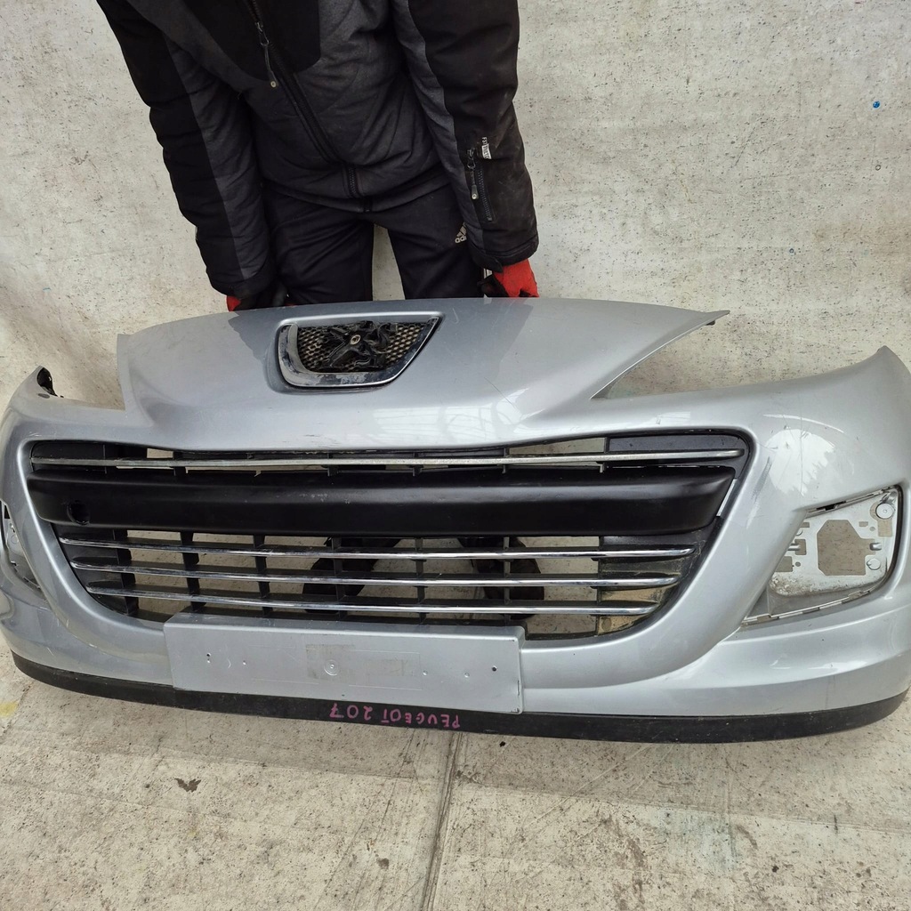 фото №10, Peugeot 207 lift 09-12 бампер перед передній na хром 9688071577