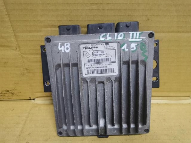 фото №2, Бортовой компьютер блок управления двигателя renault clio iii 1.5