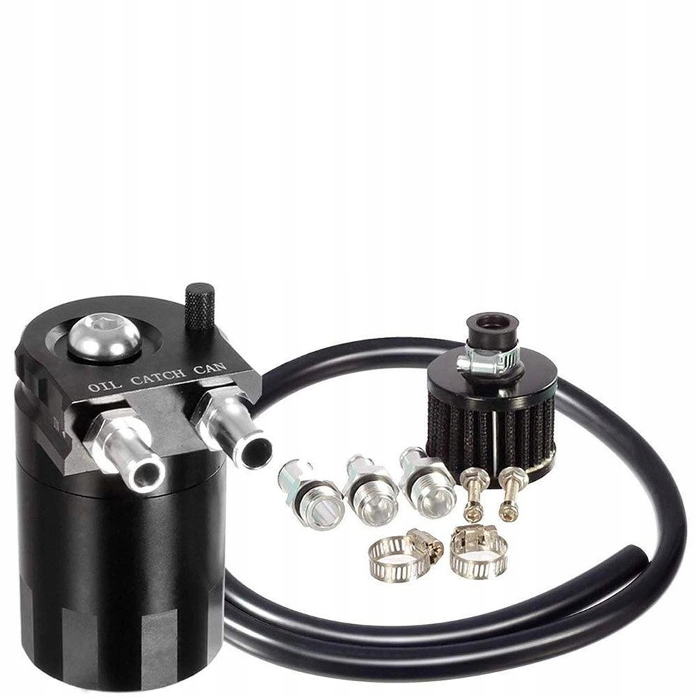 Бак расширительный масла 300ml с фильтром, сепаратор масла к автомобиля 11/13/15mm - чёрный Доставка