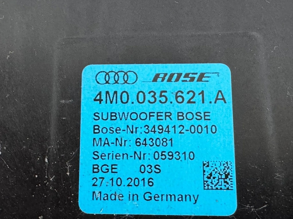 фото №10, Audi sq7 q7 4m 2015-2024 динамик сабвуфер