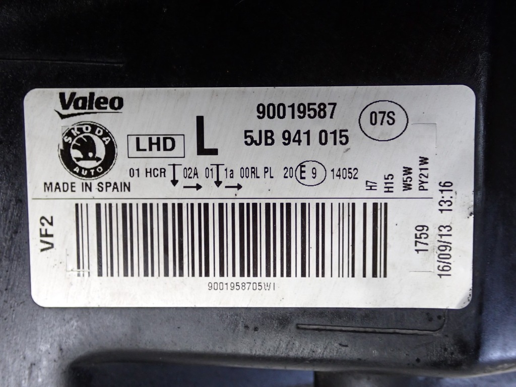 фото №16, Kompletny перед капот лампы бампер europa skoda rapid lf9e 1.2 tsi 13r