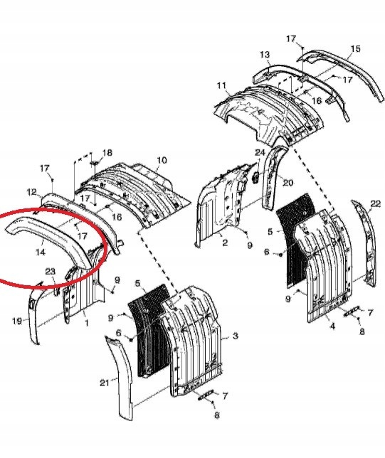 фото №2, Молдинг крыла zew. левая scania r / s 17- lowdeck