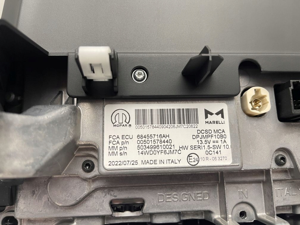 фото №3, Дисплей навигации панель радио jeep compass ii 68455716ah