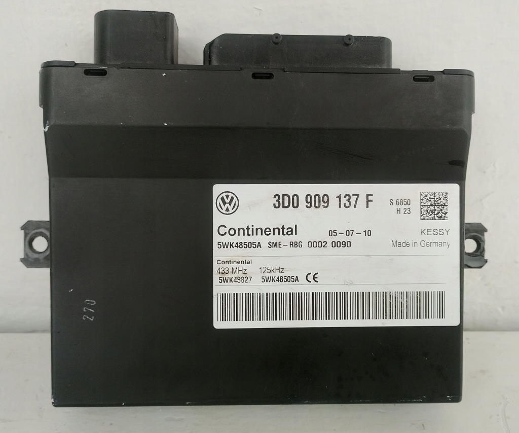 фото №4, Модуль блок управления kessy keyless go vw phaeton ii lift 10-16 3d0909137f