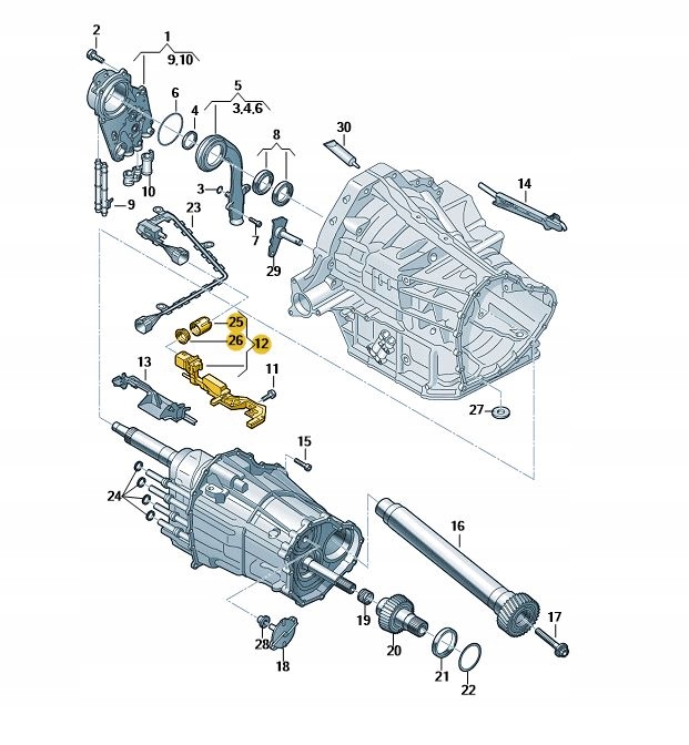 фото №12, Датчик модуль коробки передач audi 0b5927321l aso