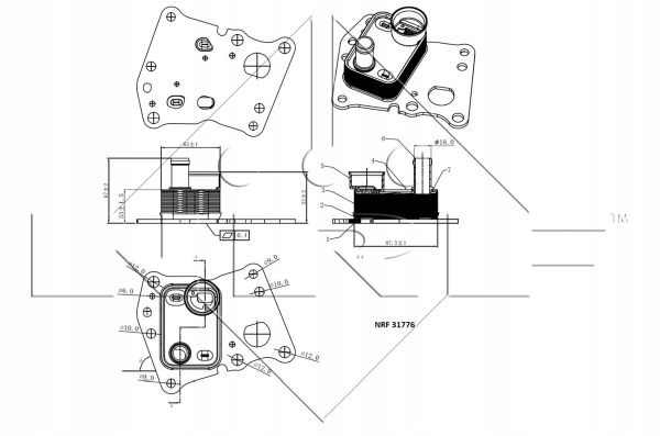 фото №11, Nrf 31776 радиатор масла, масло двигательный