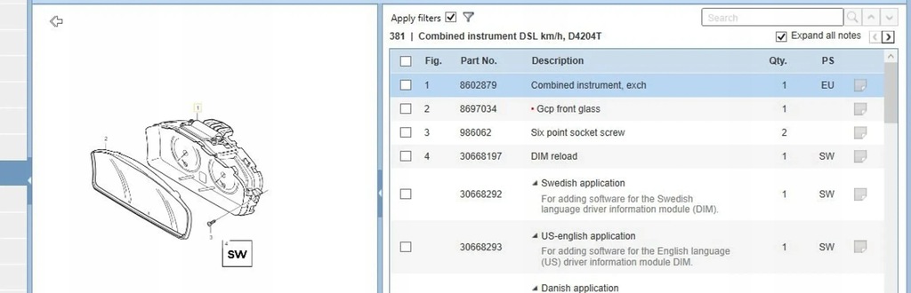 фото №8, Volvo s40 2004 прилади, прилади