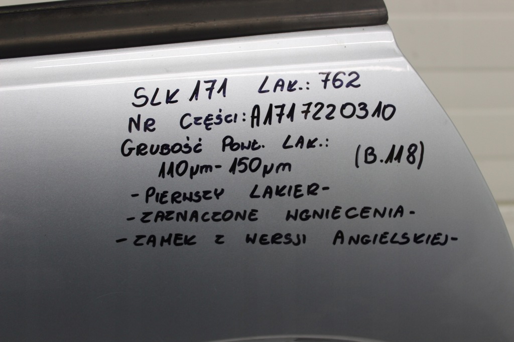 фото №3, Mercedes slk r171 w171 двері ліва 762