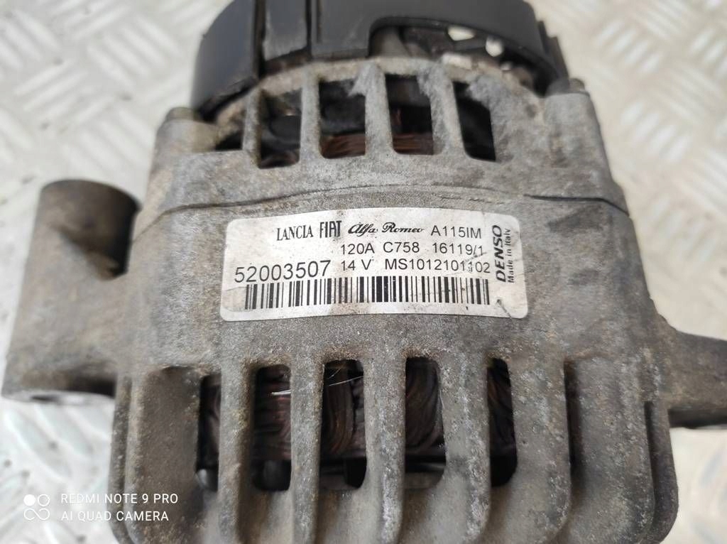 фото №7, Генератор denso 120a fiat doblo ii lift 1.6 m-jet 105km euro 6 52003507