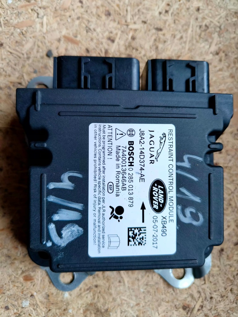 фото №1, Датчик модуль подушка безопасности подушек jaguar i-pace range rover velar j8a2-14d374-ae