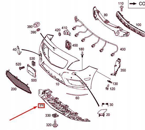 фото №7, Нижня захист бампера передній mercedes b 180
