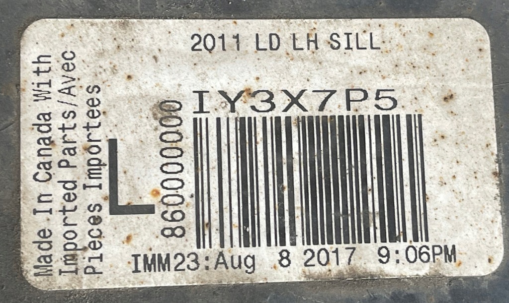 фото №12, Dodge charger 2018 5.7 v8 ліва молдинг поріг оригінал prv 1lp87trmaf