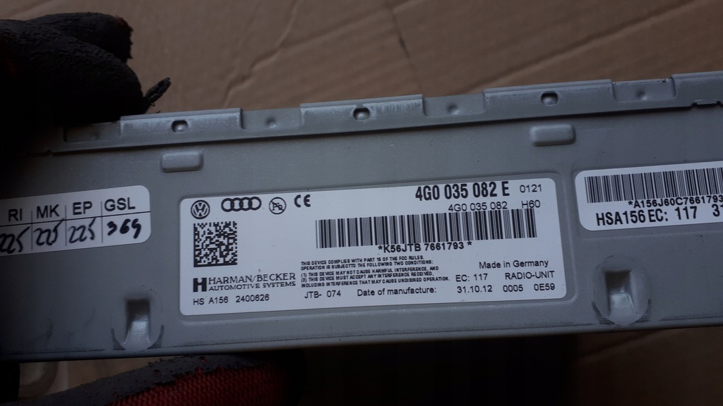 фото №6, S6 c7 4g a6 модуль тюнер радио 4g0035082e s4 b8