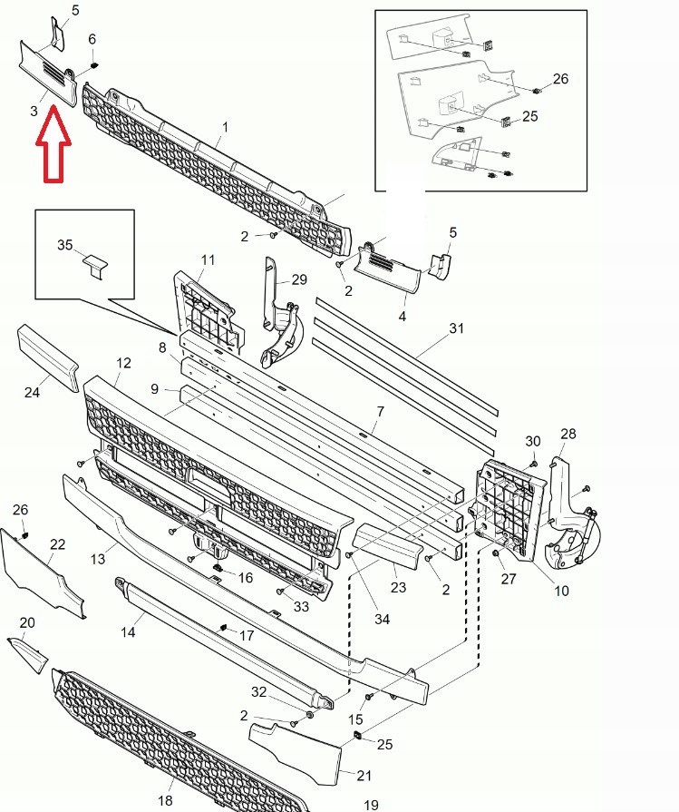 фото №2, Решітка заглушка верхньої решітка права scania s r 17-